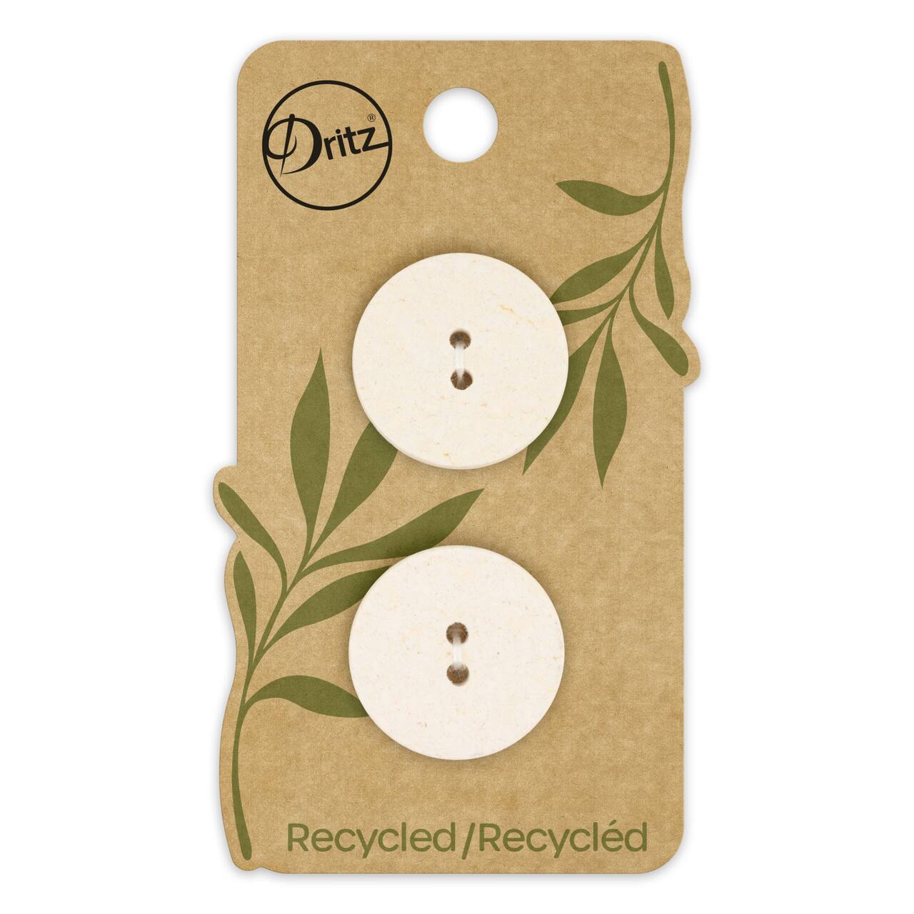 Dritz® 23mm Recycled Cotton Round Buttons, 6ct.